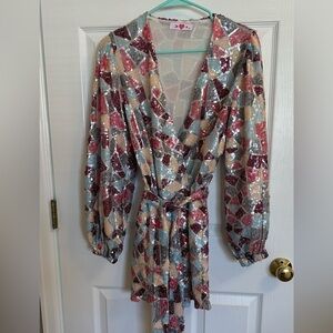 BuddyLove Adeline Sequin Wrap Dress